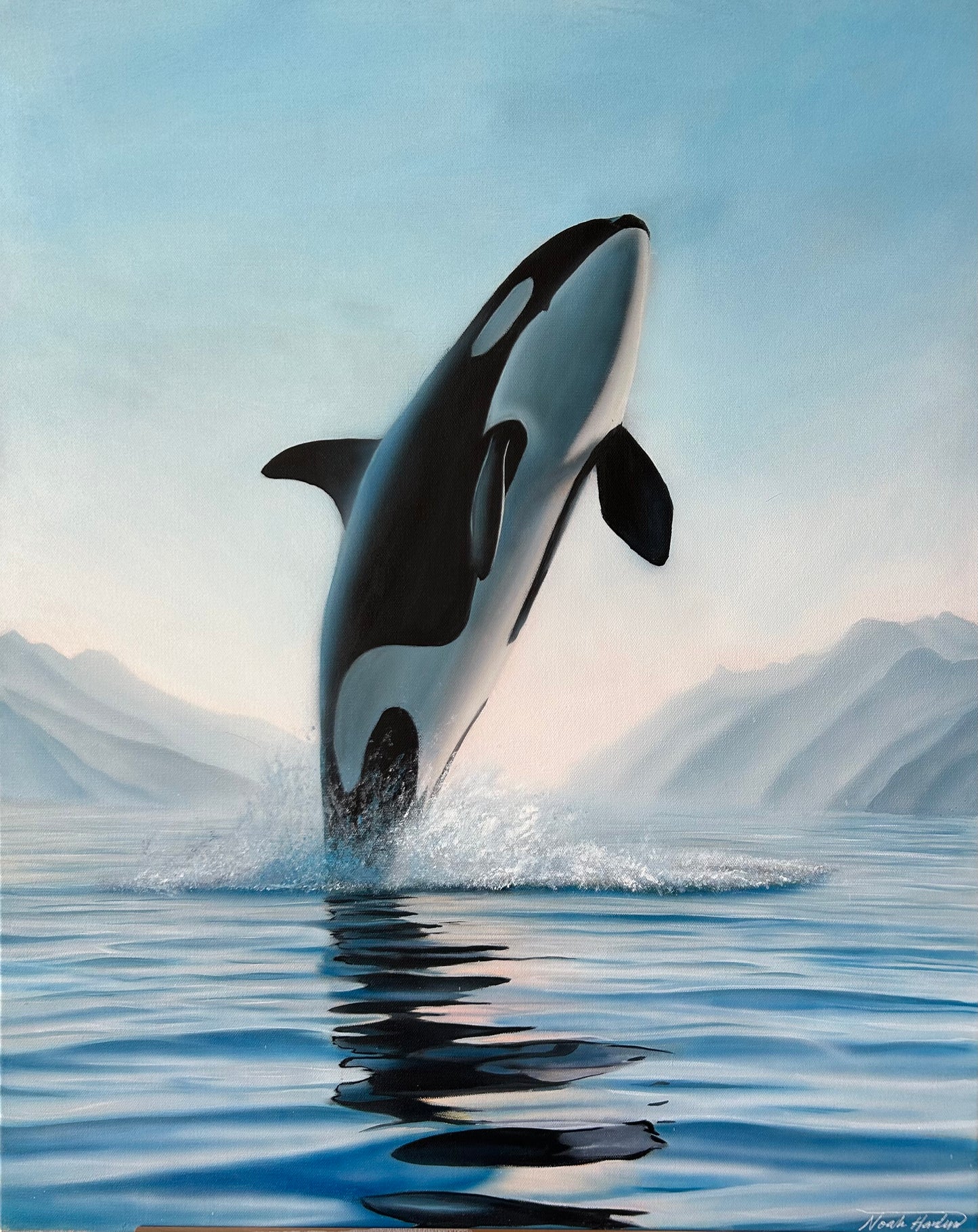 “Leaping Orca” Original Painting