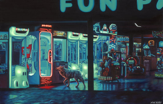"Lost in the Lights" Original Painting.