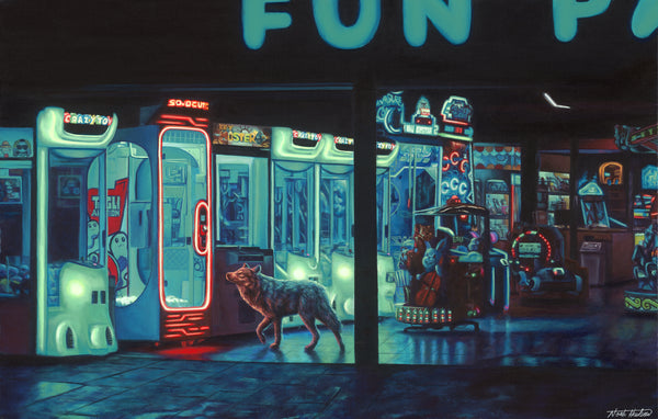 "Lost in the Lights" Original Painting.