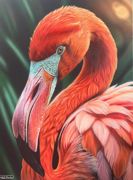 "Flamboyant Flamingo" Original Painting