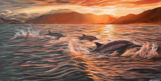 Sunset Splash Original Painting